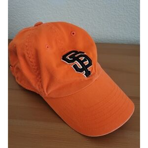 Orange Baseball Cap with Black Logo